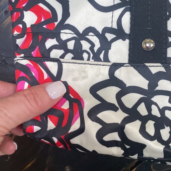 Coach Floral Flower Graffiti Poppy Shoulder Bag Tote F16914 - Picture 15 of 16